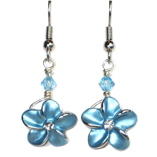 Aqua Classic Plumeria Earrings