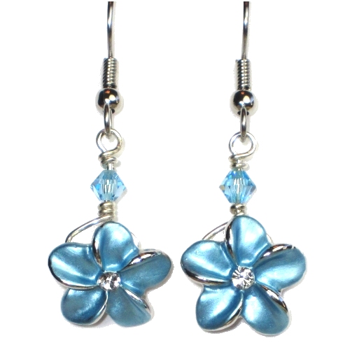 Aqua Classic Plumeria Earrings
