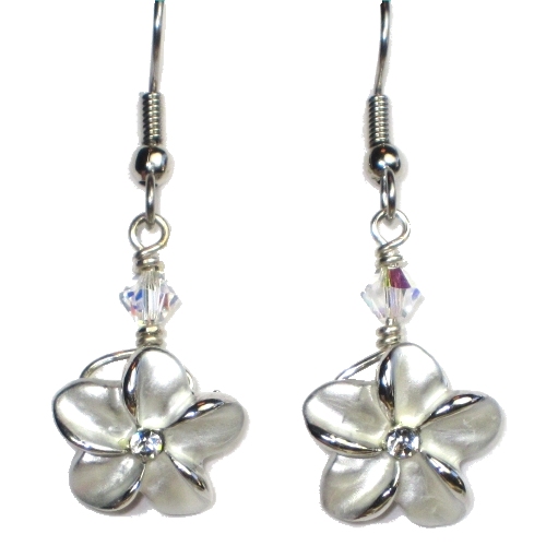 Crystal AB Classic Plumeria Earrings