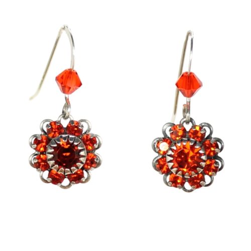 Hyacinth Small Round Flower Earrings