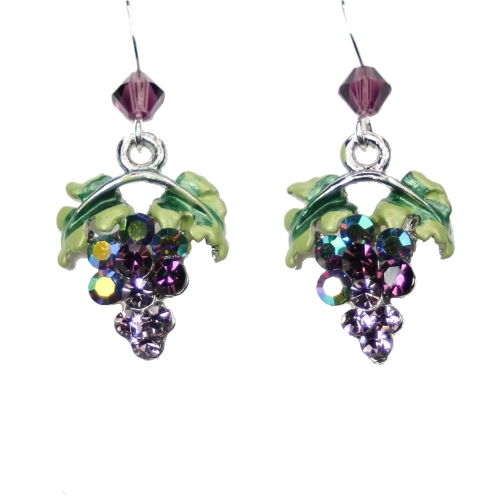 Amethyst/Lt. Amethyst Grape Earrings