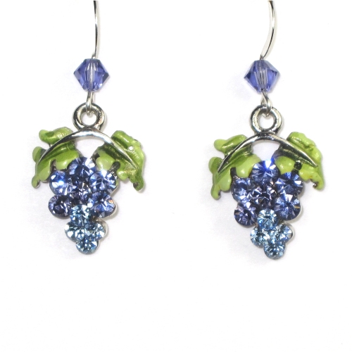 Tanzanite/Lt. Sapphire Grape Earrings