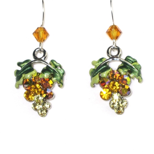 Topaz/Jonquil Grape Earrings