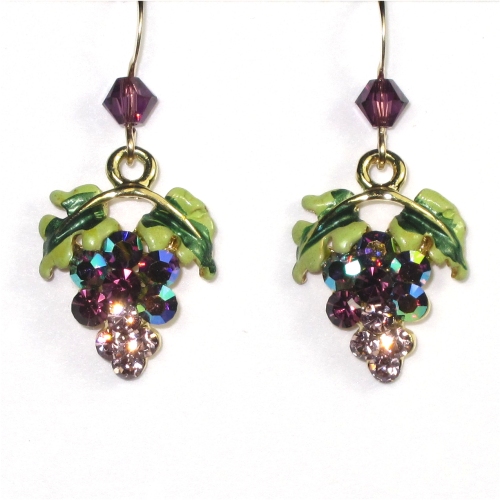 Amethyst/Lt. Amethyst Grape Earrings - Image 2