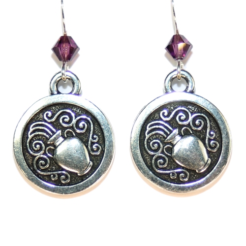 Aquarius Zodiac Earrings