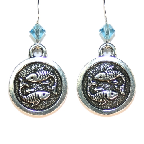 Pisces Zodiac Earrings