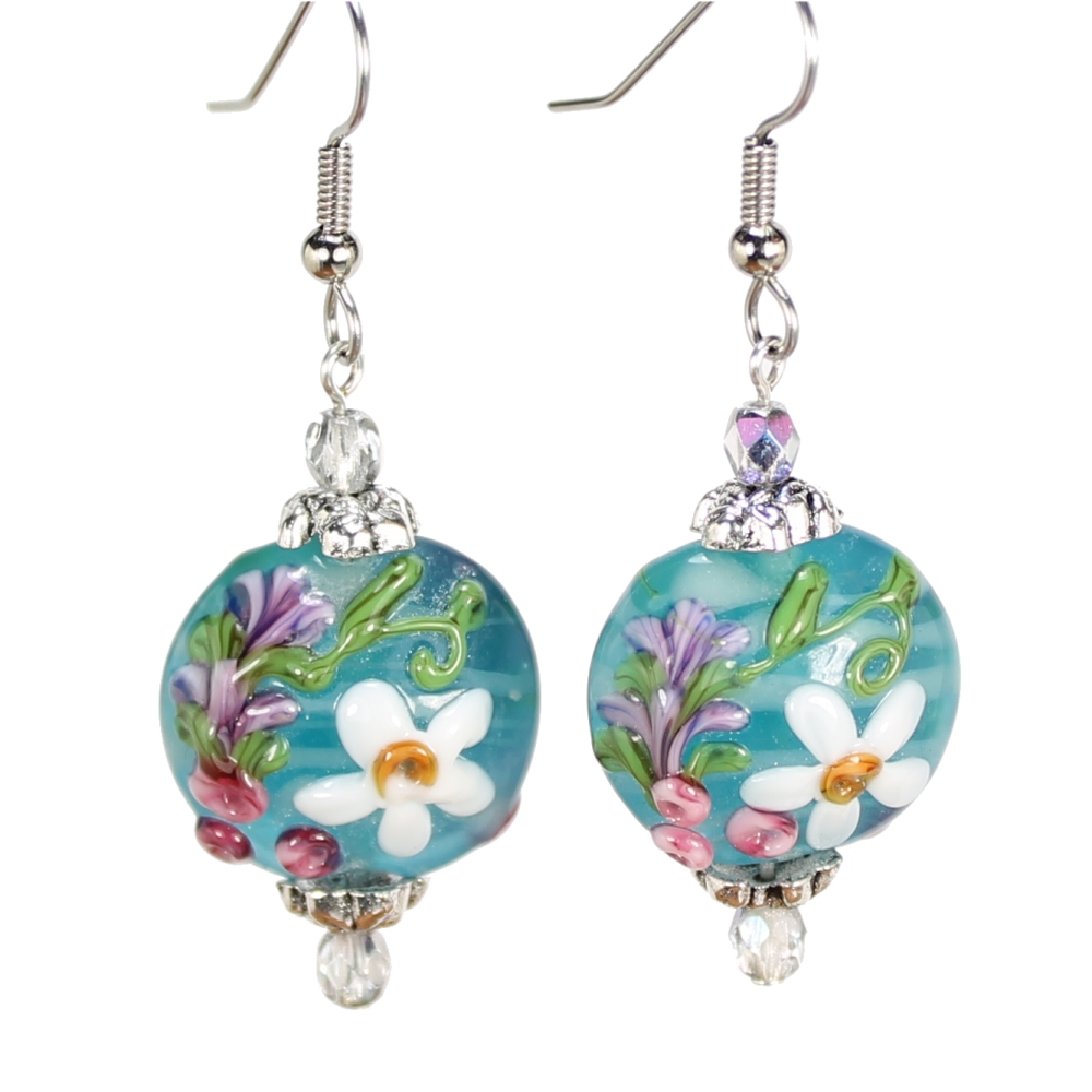 Daisy Flower Coin Earrings – Sky Blue Designs, LLC