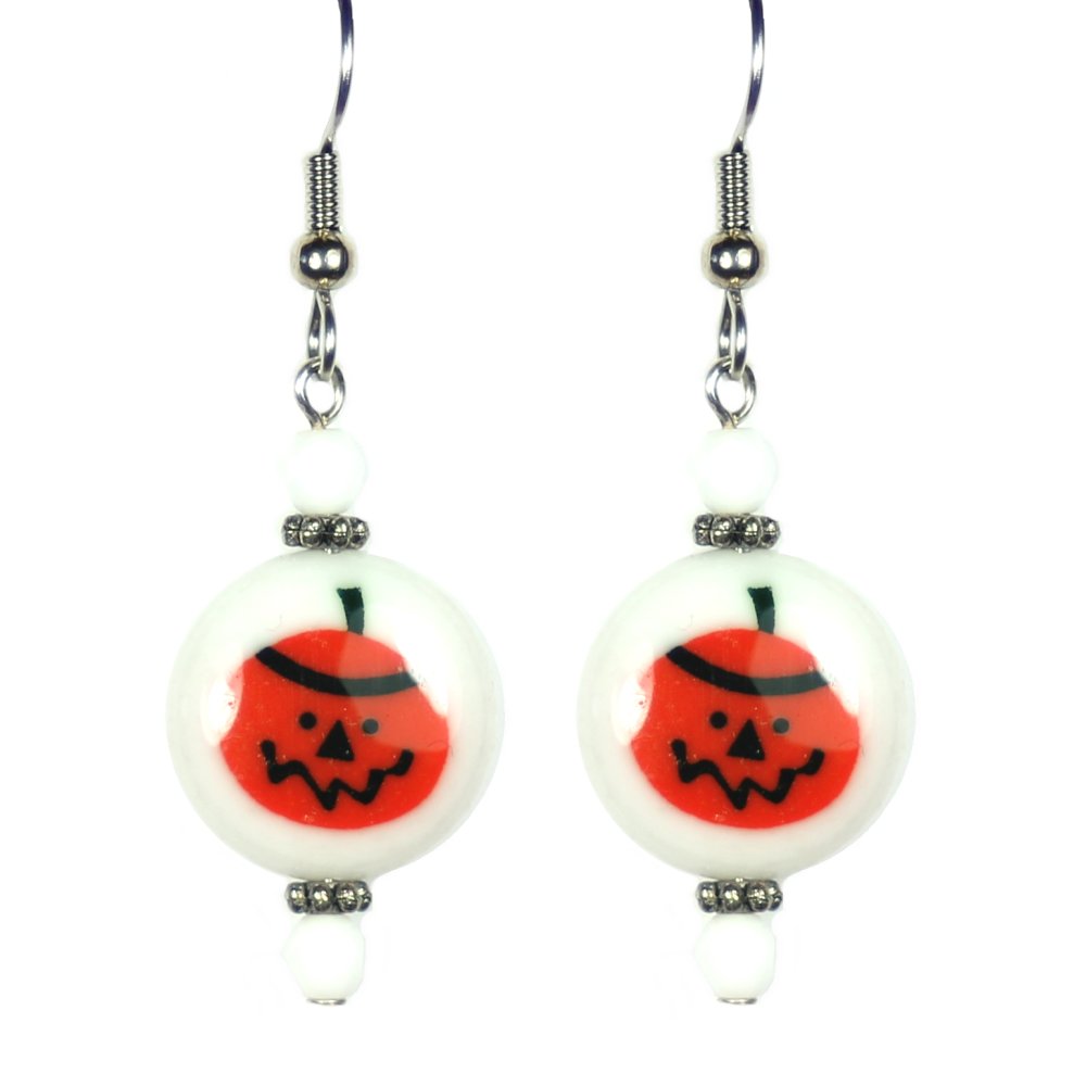 Jack-o-Lantern Milifiori Earrings