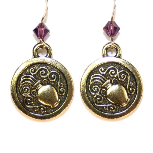 Aquarius Zodiac Earrings - Image 2
