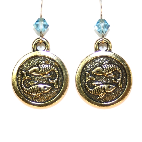 Pisces Zodiac Earrings - Image 2