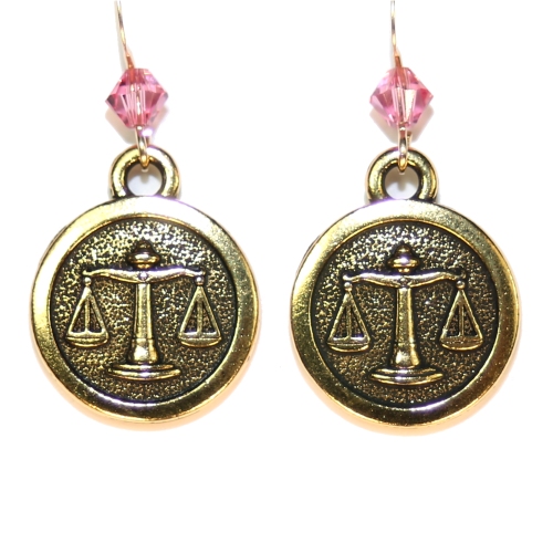 Libra Zodiac Earrings - Image 2