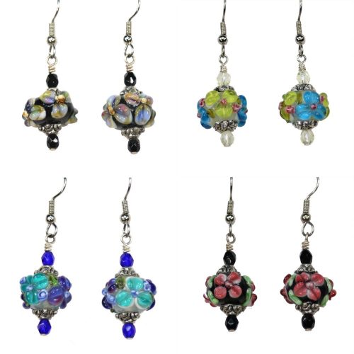 Flower Rondelle Earrings