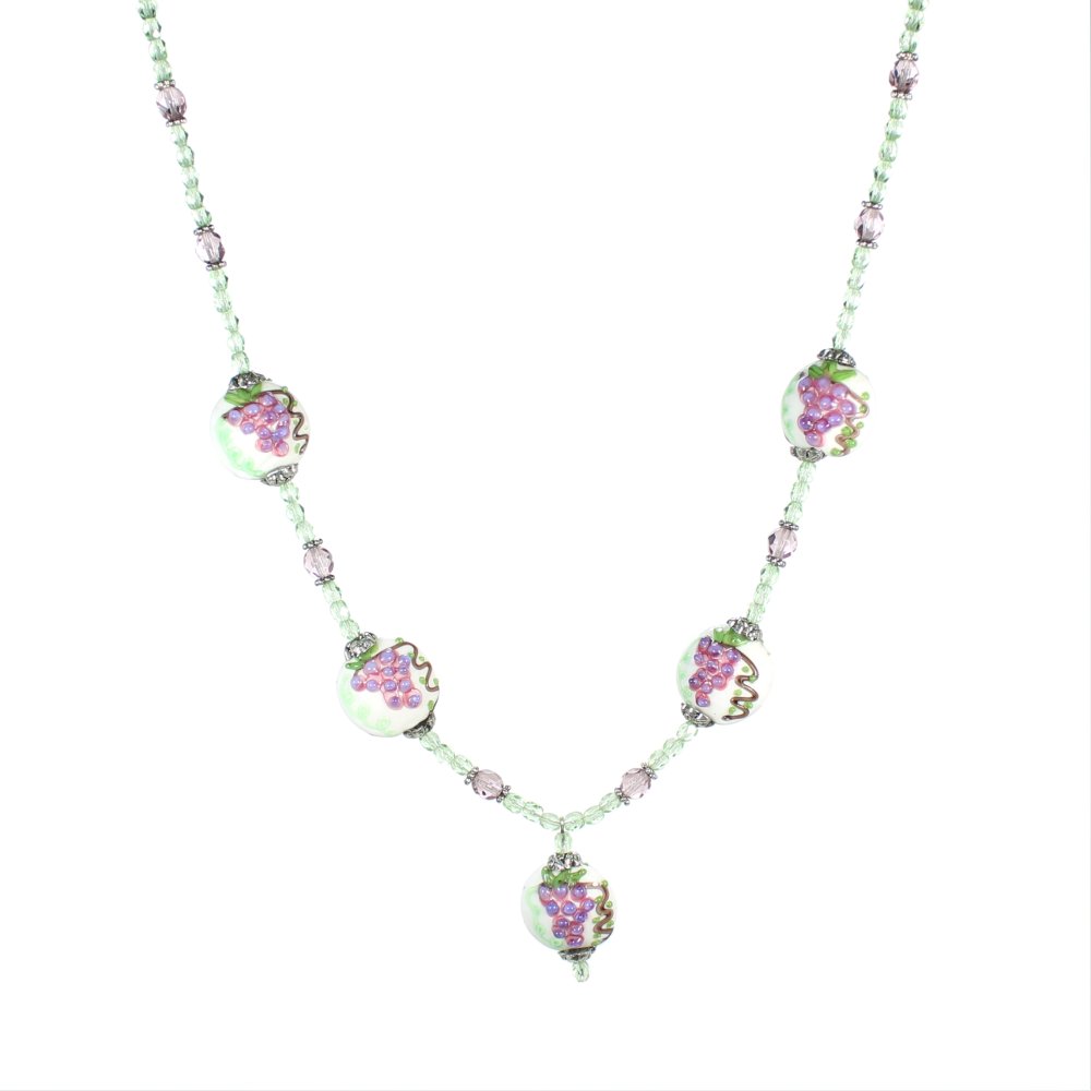 Grape Flower Coin Necklace