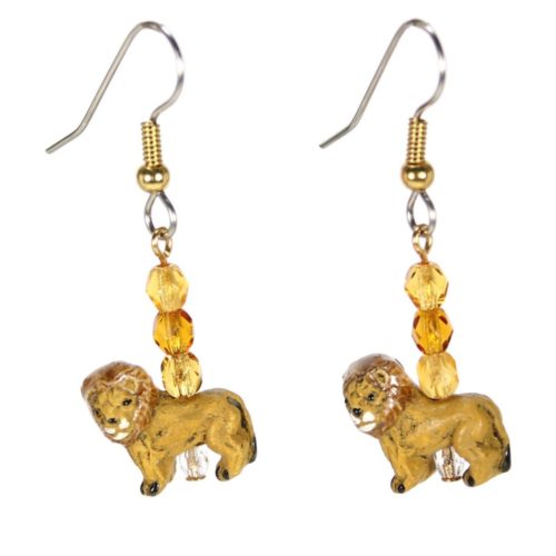 Lion Teeny Tiny Peruvian Ceramic Earrings