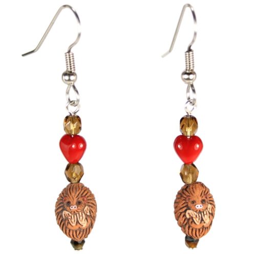 Hedgehog Teeny Tiny Peruvian Ceramic Earrings