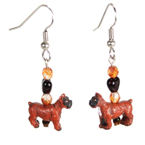 Boxer Teeny Tiny Peruvian Ceramic Earrings