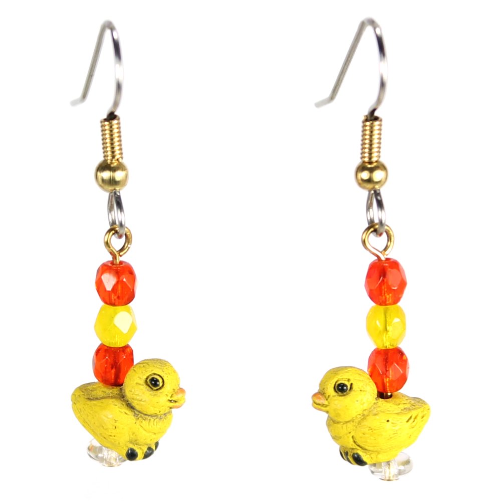Chick Teeny Tiny Peruvian Ceramic Earrings