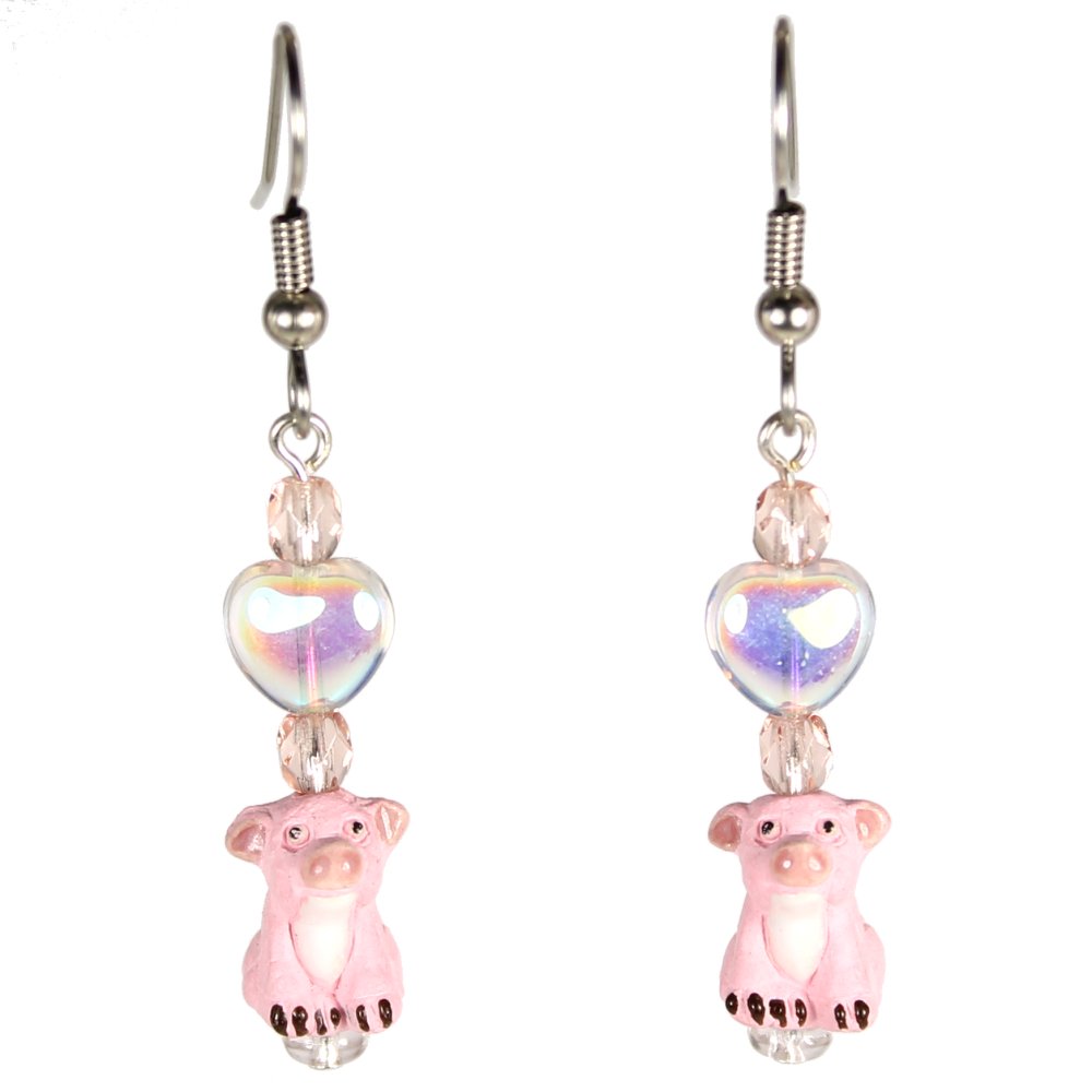 Pig Teeny Tiny Peruvian Ceramic Earrings