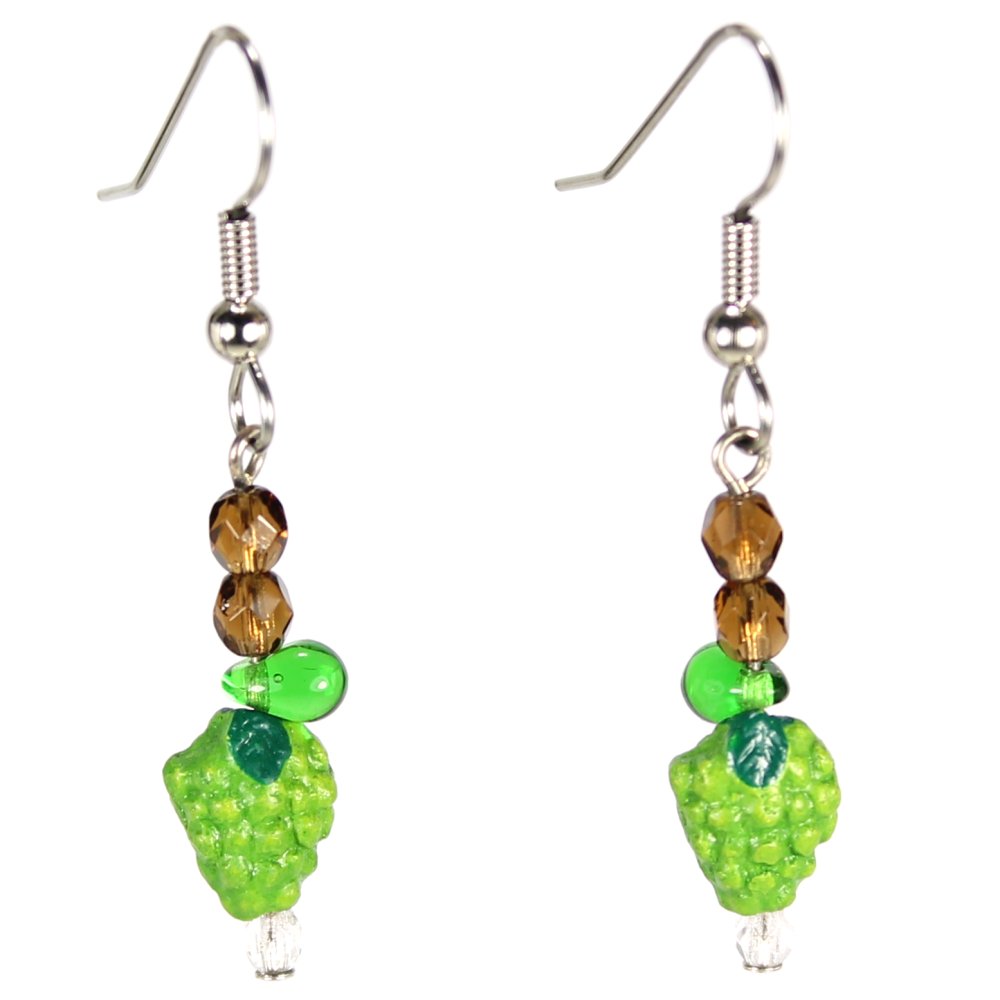 Green Grape Teeny Tiny Peruvian Ceramic Earrings