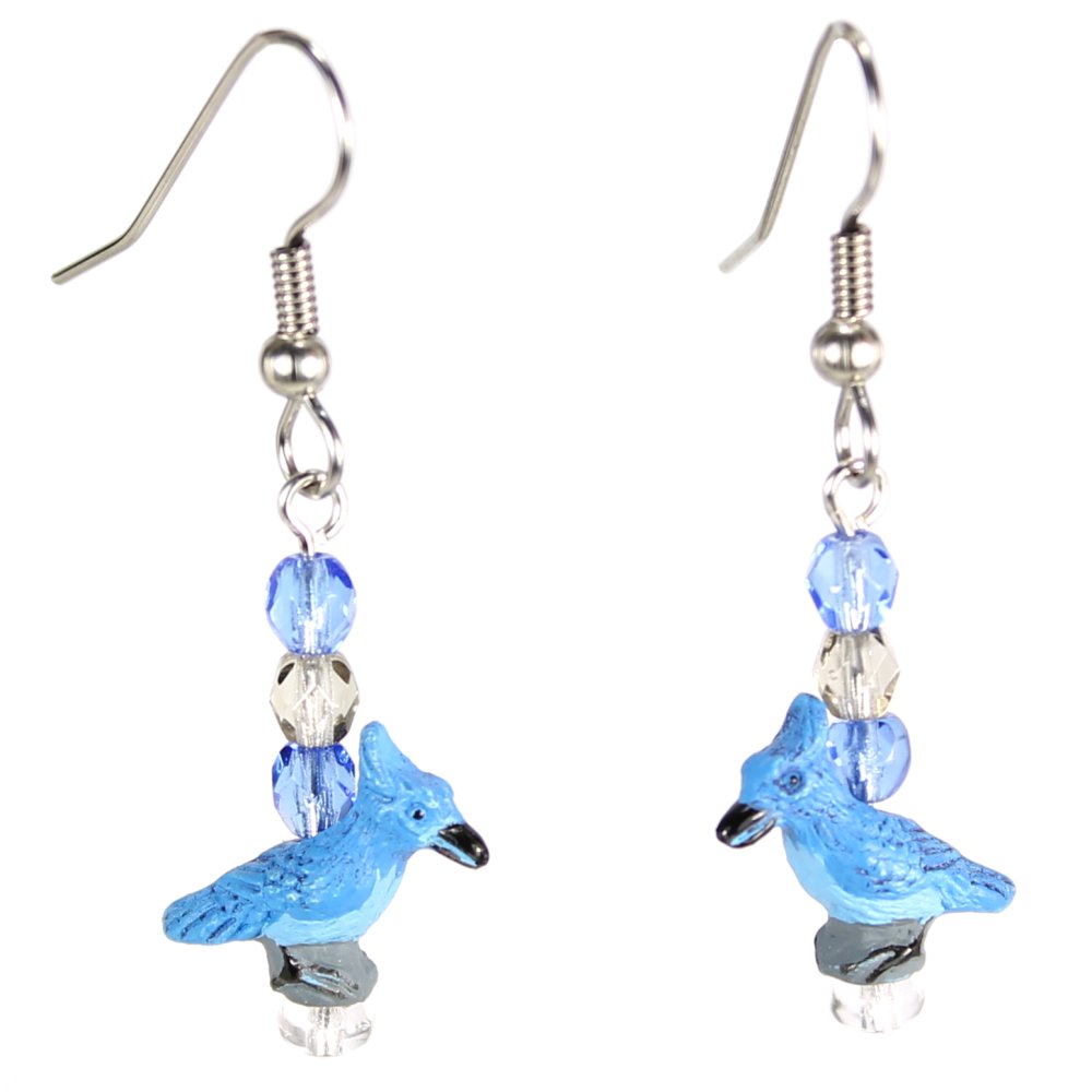 Blue Jay Teeny Tiny Peruvian Ceramic Earrings – Sky Blue Designs, LLC