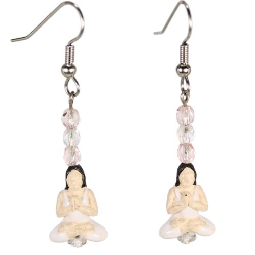 Yoga Woman Teeny Tiny Peruvian Ceramic Earrings