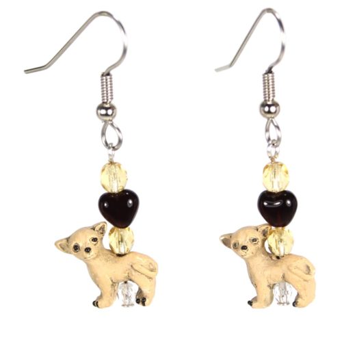 Chihuahua Teeny Tiny Peruvian Ceramic Earrings