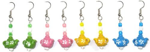 Teapot Teeny Tiny Peruvian Ceramic Earrings