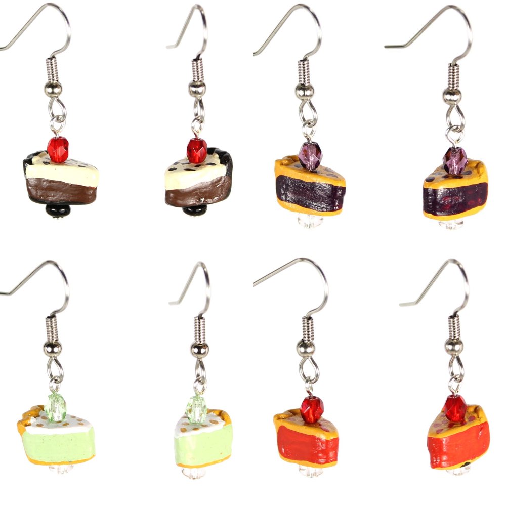 Pie Teeny Tiny Peruvian Ceramic Earrings
