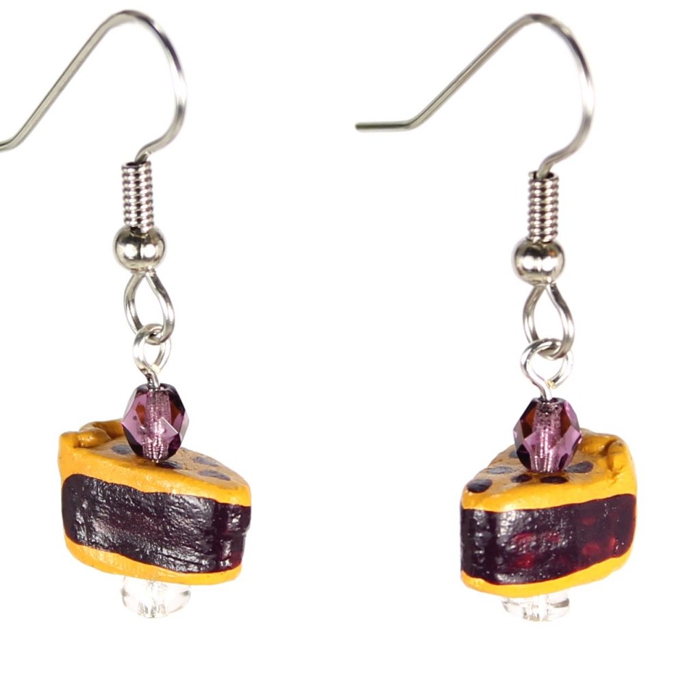 Pie Teeny Tiny Peruvian Ceramic Earrings - Image 3