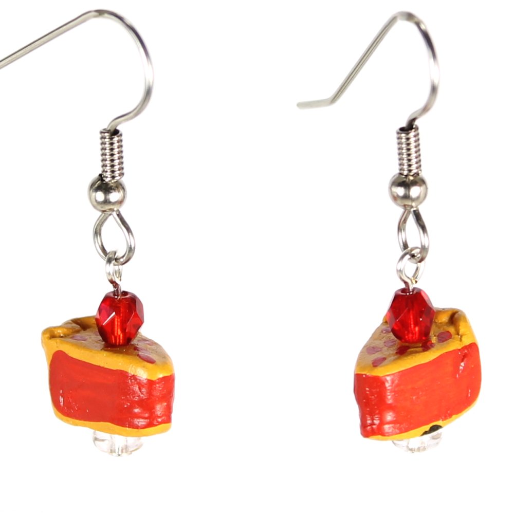 Pie Teeny Tiny Peruvian Ceramic Earrings - Image 2