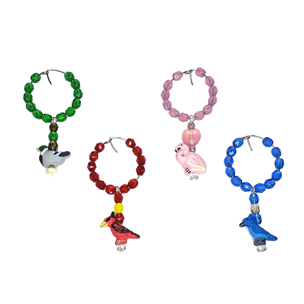 Bird Wine Glass Charms