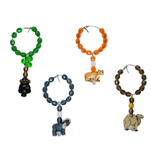 Zoo Wine Glass Charms