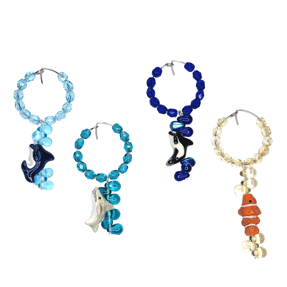 Ocean Animal Wine Glass Charms