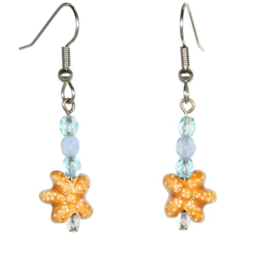 Starfish Teeny Tiny Peruvian Ceramic Earrings