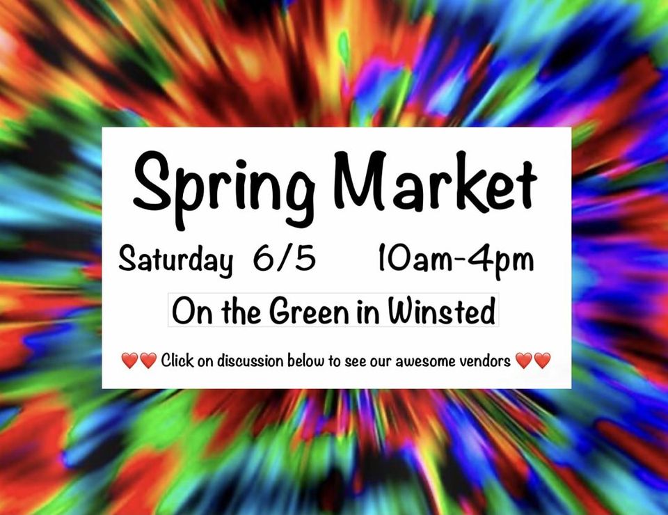 Spring Market on the Green in Winsted, Saturday 6/5 10 AM to 4 PM Logo