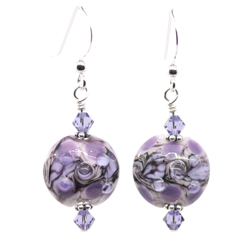 Lavender Rock River Lentil Earrings