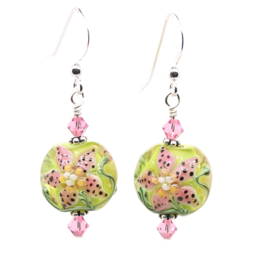 Stargazer Lily Lentil Earrings (5 Petal)