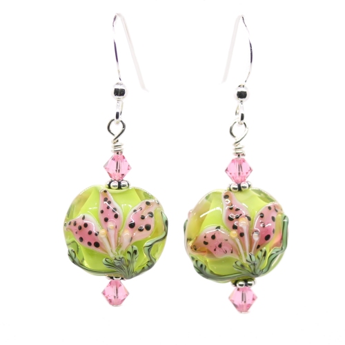 Stargazer Lily Lentil Earrings (3 Petal)