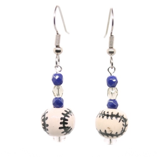 Baseball Peruvian Ceramic Earrings - Image 3