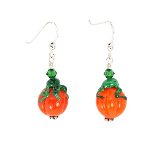 Opaque Pumpkin Earrings - Beads by Nicole
