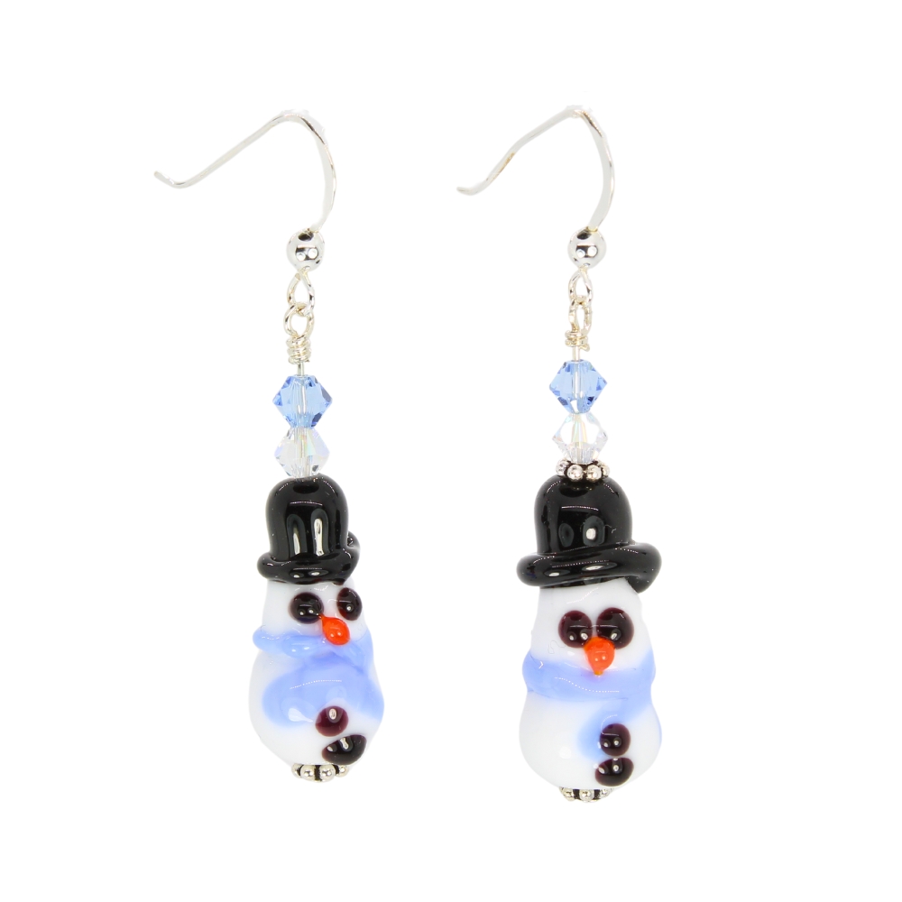Snowman Earrings - Beads by Nicole