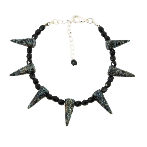 Picasso Czech Glass Spike Bracelet