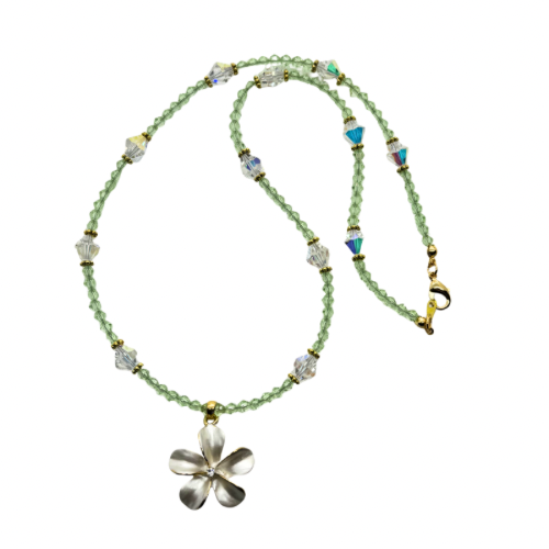 White Deluxe Plumeria Necklace - Image 2