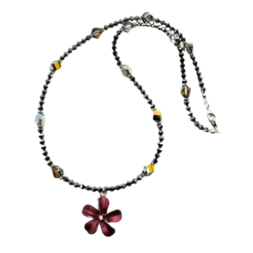 Red Deluxe Plumeria Necklace